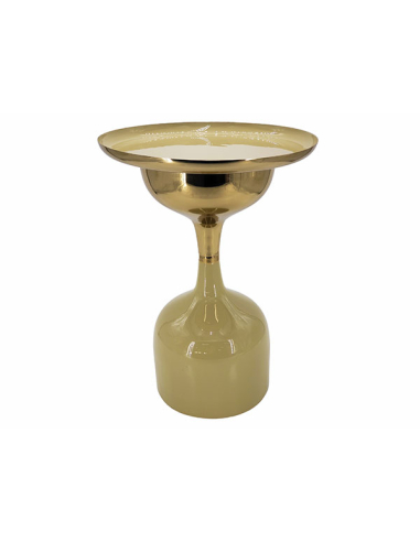 Mesa auxiliar metal Verde y Oro