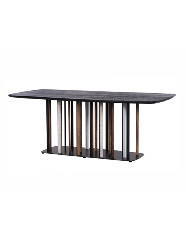 Mesa de comedor rústica acacia y DM