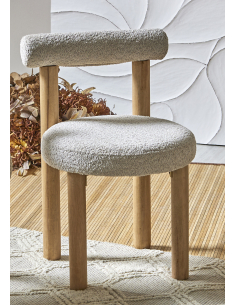 Silla de comedor Nassor Beige