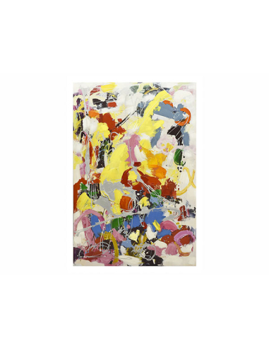 Óleo abstracto trazos multicolor...