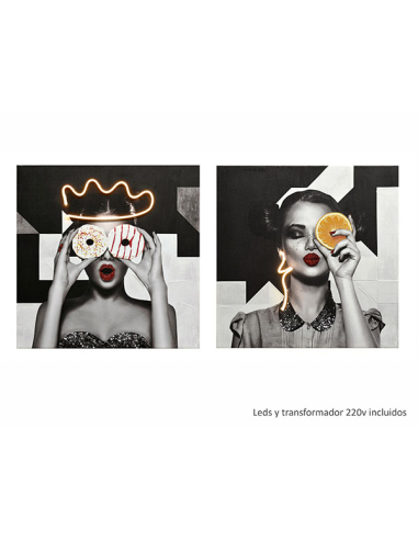 Set 2 Lienzos impresos mujer 50% al...