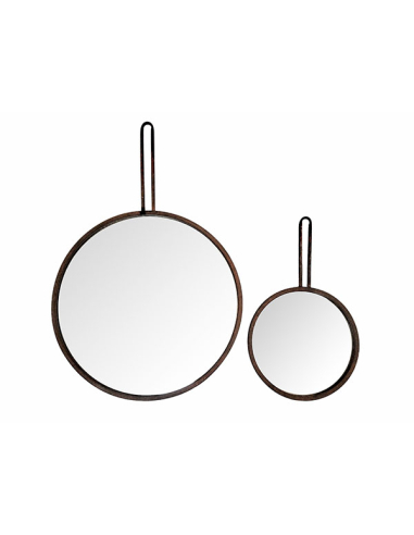 Set 2 Espejos redondos forja