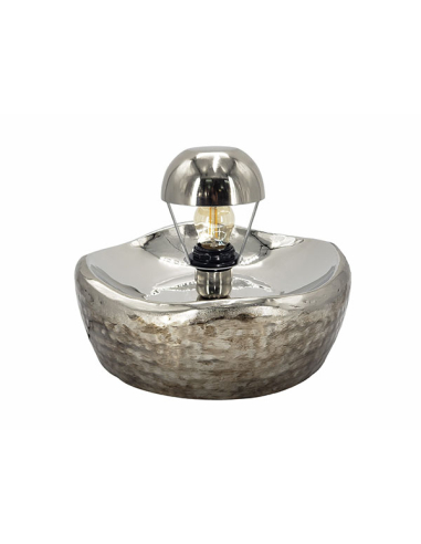 Lámpara de sobremesa Levy plata 24 cm