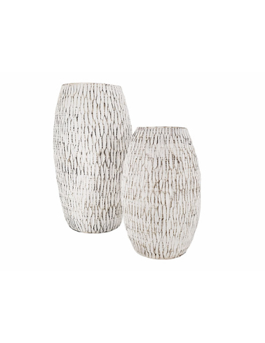 Set 2 vasijas Pleny blanco