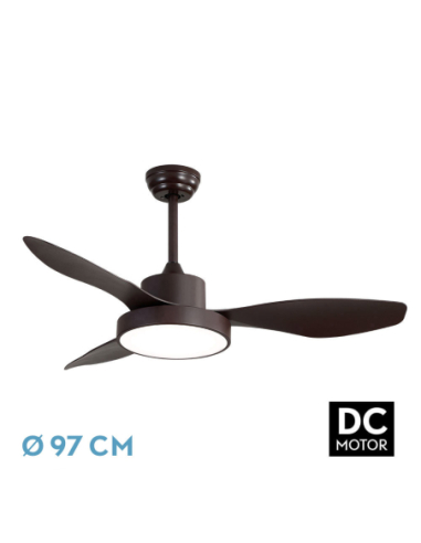 Ventilador DC Hayate Marrón 3 aspas