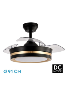 Ventilador DC Viper Negro y...