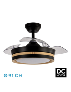 Ventilador DC Viper Negro y...