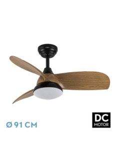 Ventilador DC Átomo Negro y...