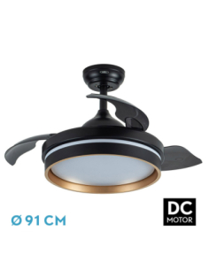 Ventilador DC Nalón Negro y...