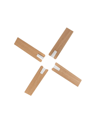 Ventilador DC Talco Blanco y Haya 4...