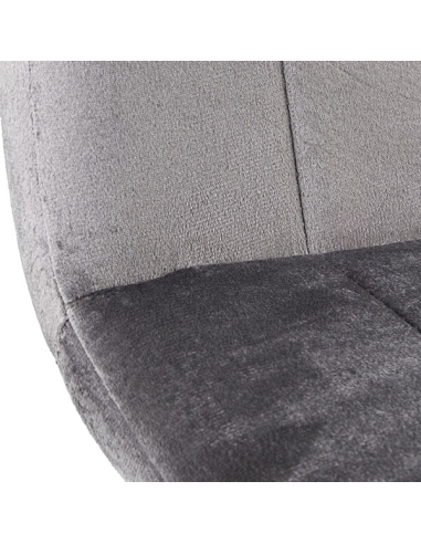 Set 4 Sillas de comedor tela gris con...