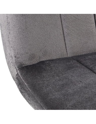 Set 4 Sillas de comedor tela gris con...