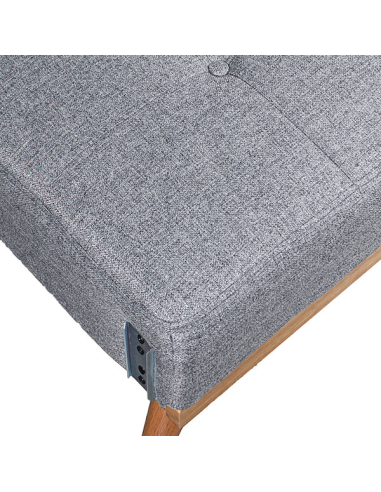 Sofá cama 3 plazas poliéster gris con...