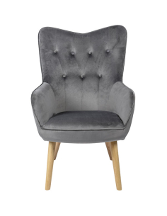 Sillón terciopelo gris... 2