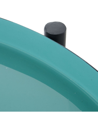 Mesa auxiliar metal esmaltado verde y... Mesa auxiliar metal esmaltado verde y...