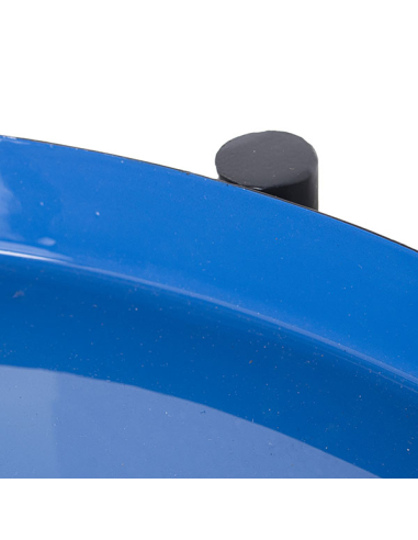 Mesa auxiliar metal esmaltado azul y...