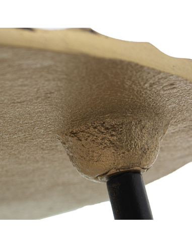 Mesa auxiliar metal esmaltado negro y...