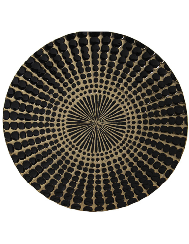 Mesa auxiliar metal esmaltado negro y...