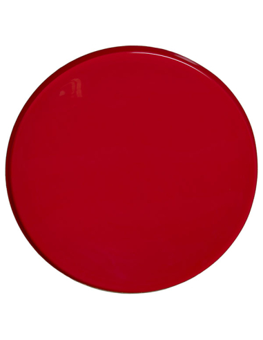 Mesa auxiliar metal esmaltado rojo