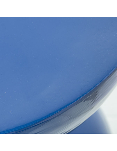 Taburete metal esmaltado azul