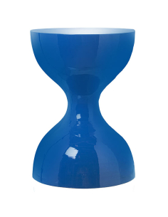 Taburete metal esmaltado azul 2