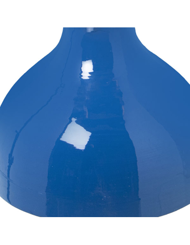 Taburete metal esmaltado azul