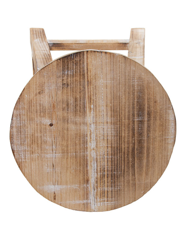 Set 3 Taburetes madera blanco decapé...