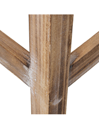 Set 3 Taburetes madera blanco decapé...