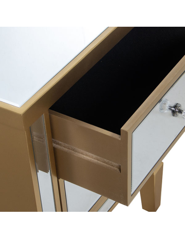 Mesa de noche madera y espejo 2...