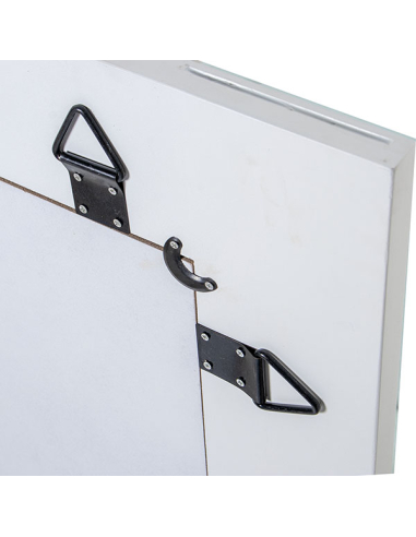 Espejo madera calado dorado y blanco