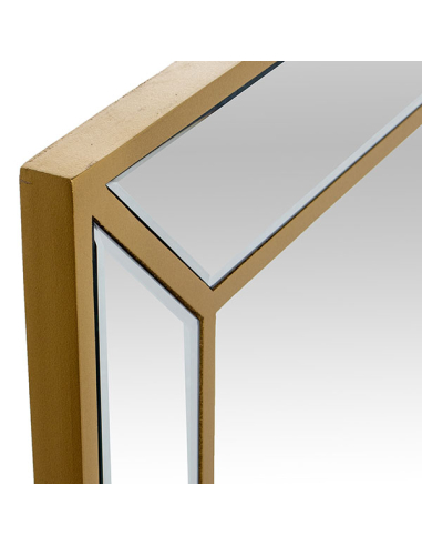 Espejo rectangular madera dorado