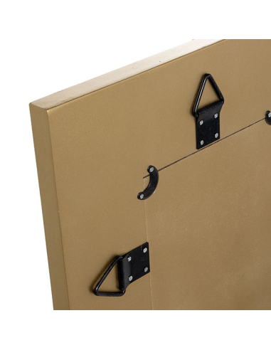 Espejo rectangular madera dorado