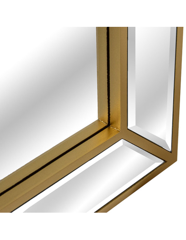 Espejo rectangular madera dorado