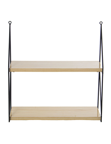 Estantería pared madera haya y metal...