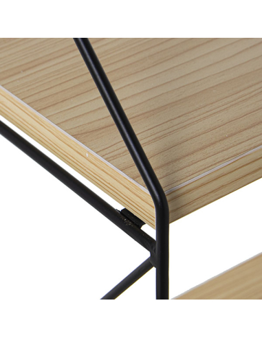 Estantería pared madera haya y metal...