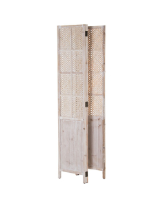 Biombo madera blanco decapé 2