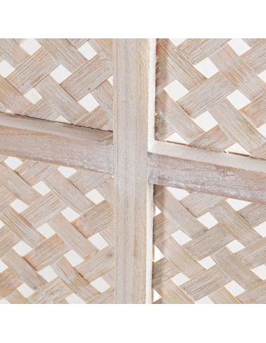 Biombo madera blanco decapé