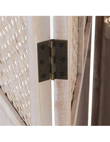 Biombo madera blanco decapé