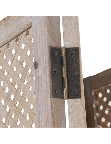 Biombo madera blanco decapé