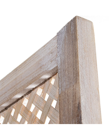 Biombo madera blanco decapé