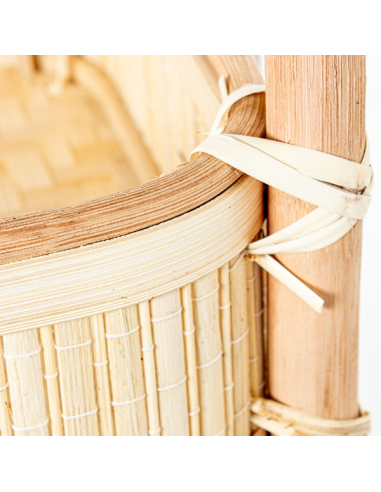 Estante almacenaje 3 cestos bambú y...