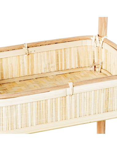 Estante almacenaje 3 cestos bambú y...