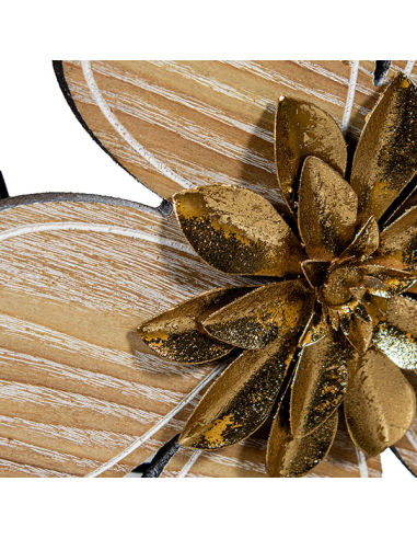 Mesa de entrada metal y  madera con...