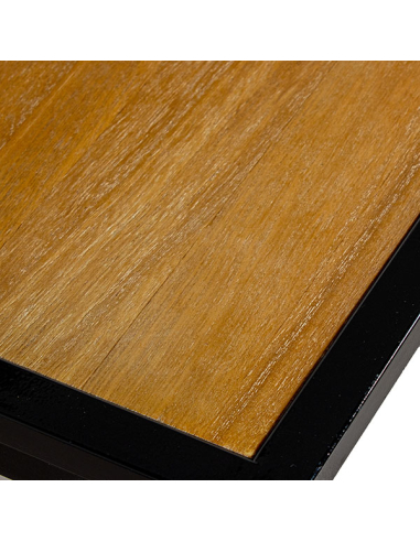 Mesa de entrada metal y  madera con...