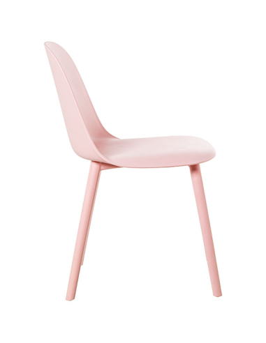 Set 4 Sillas de comedor PP rosa