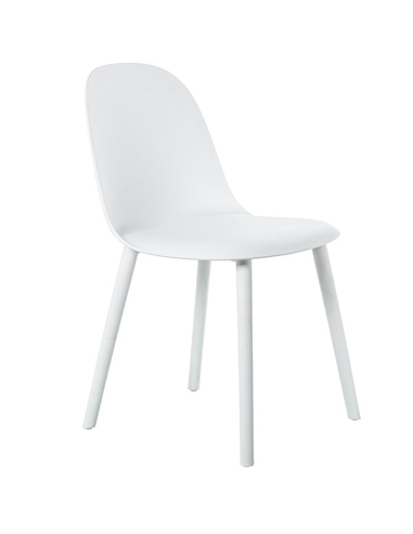 Set 4 Sillas de comedor PP blanca