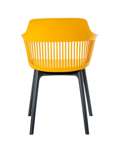 Set 4 Sillas de comedor PP amarilla...