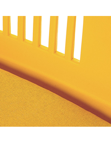 Set 4 Sillas de comedor PP amarilla...