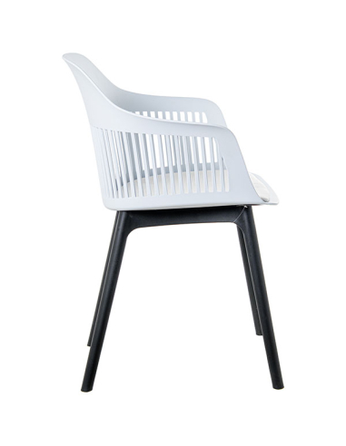 Set 4 Sillas de comedor PP blanca con...