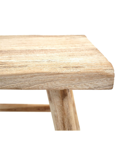 Banqueta rústica en madera 43 cm
